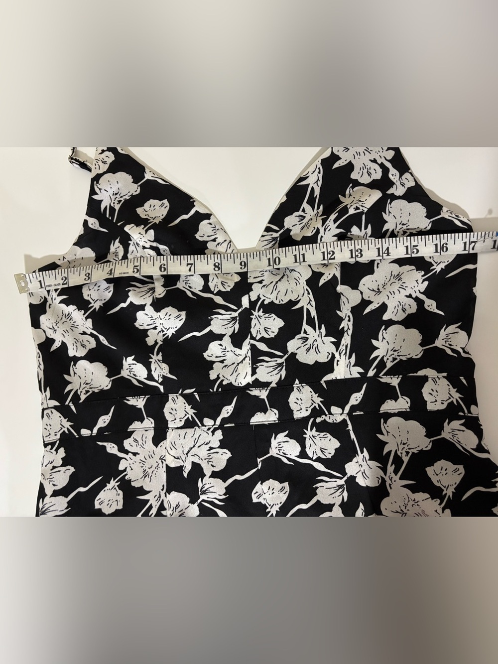 Lulus Darling Daylily Floral High Low Maxi Dress Black White Size L - Picture 7 of 12